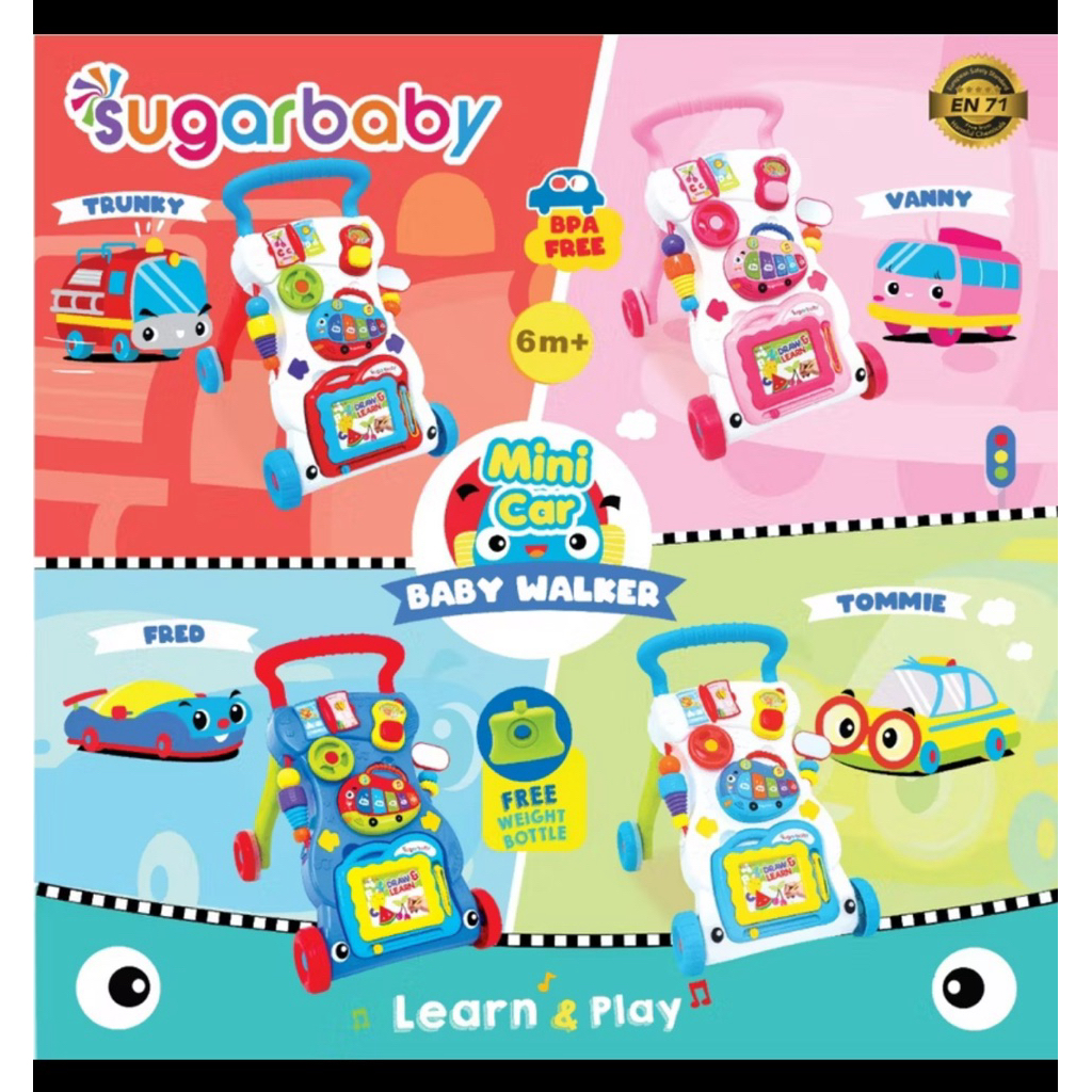 Sugar baby my circus push walker baby walker mainan dorong bayi  second sugar baby mini car walker