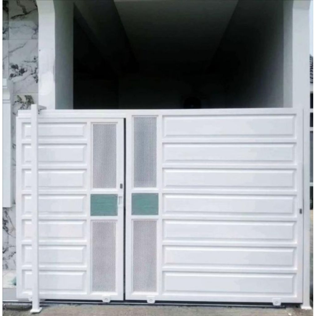 pagar model plat eser bending rangka hollow galvanis minimalis