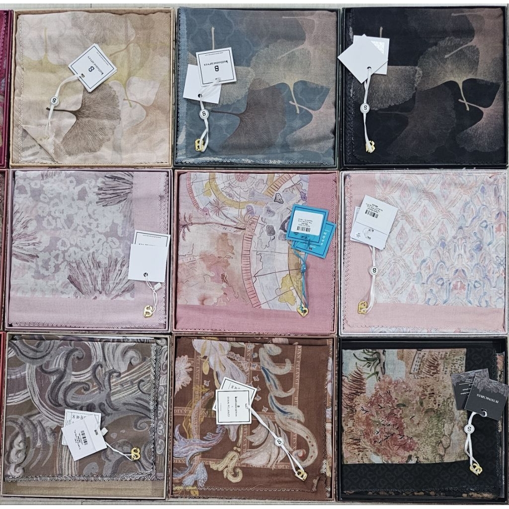 [READY] Buttonscarves XL / Syari Size Ginkgo, NY 4 Giving, Journey, Autograph,  Wave, Parisian,  Ede