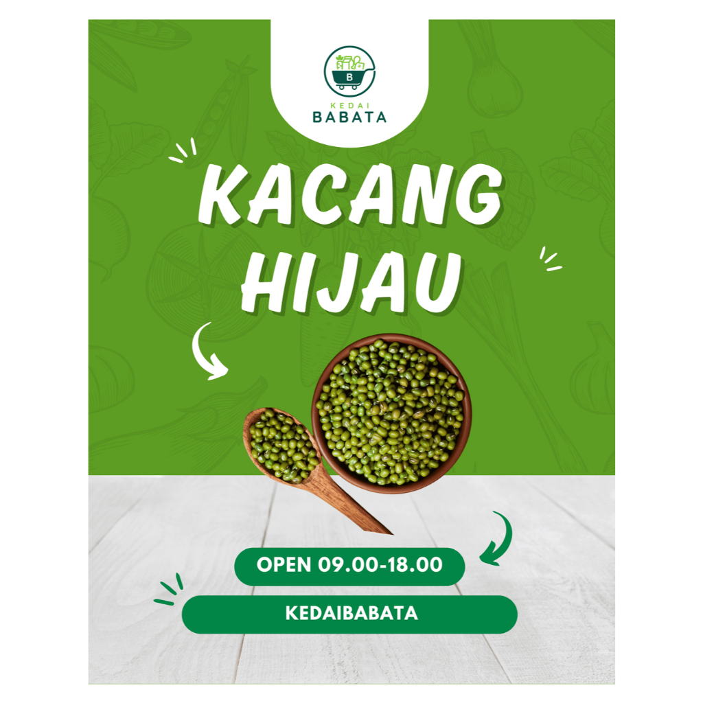 

Kacang Hijau Lokal Segar Kacang Padi 250gr Kedai Babata Padang