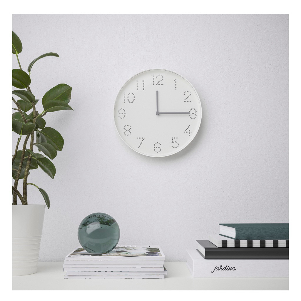 Jam Dinding Putih Aesthetic IKEA