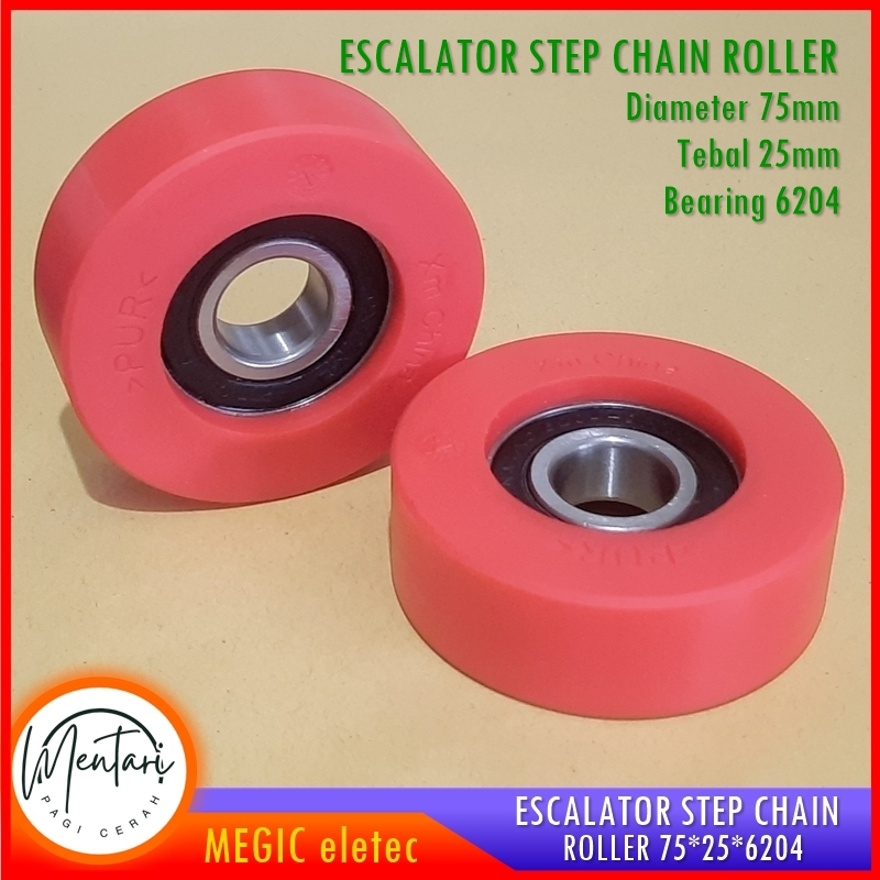 Spare part escalator step roller 75 25 6204 escalator chain step roller escalator roller chain