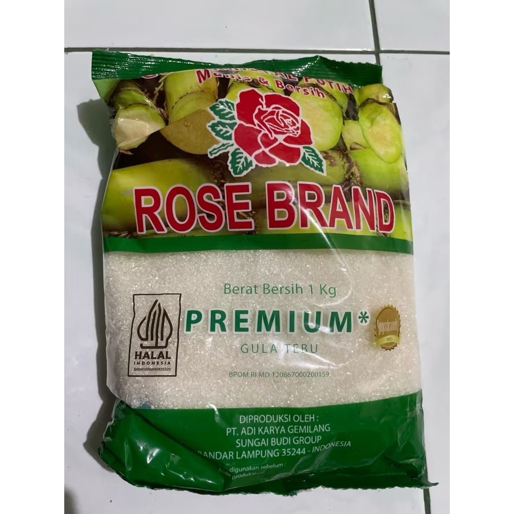 

Gula pasir rose brand hijau premium 1kg GULA PASIR ROSE BRAND KEMASAN 1KG