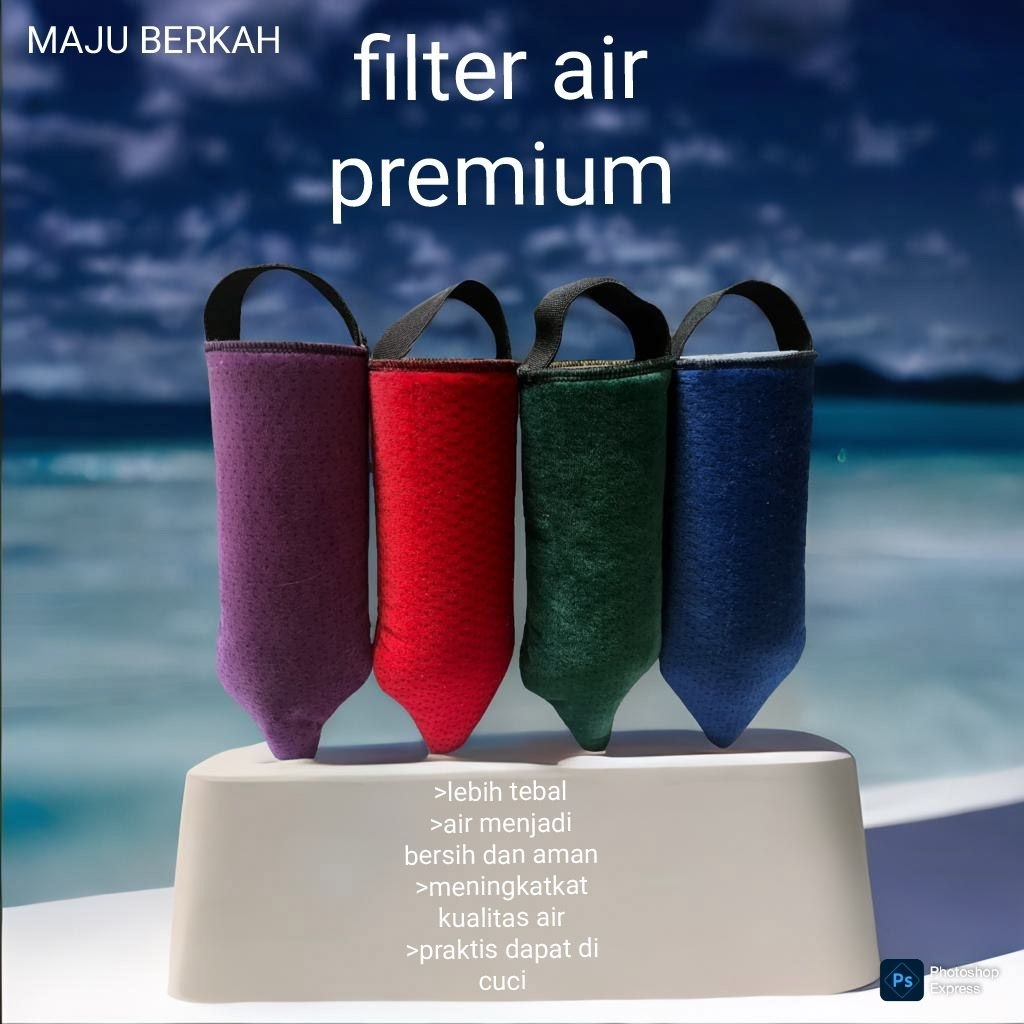 Filter Keran air Saringan Kain isi kapas alami plus tabung bahan tebal tidak bau dan kotor bisa di c