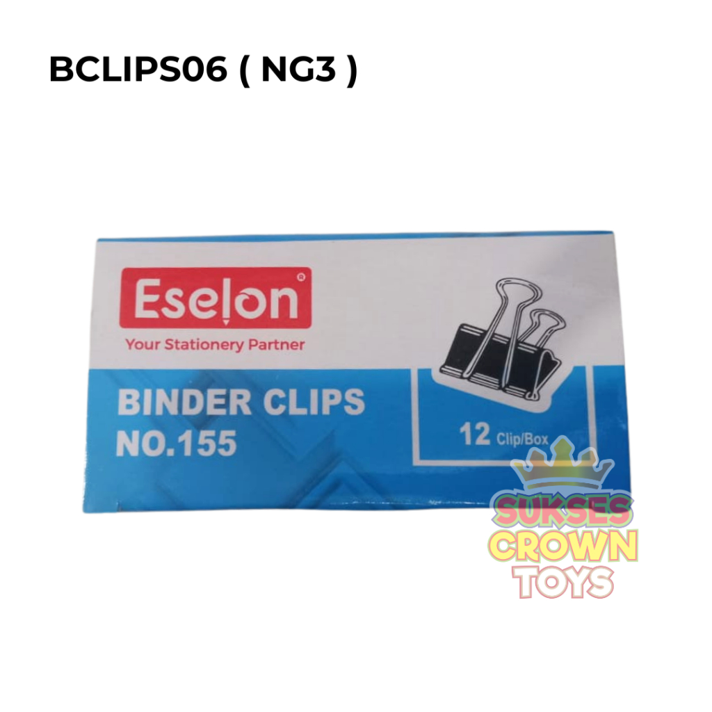 

BINDER CLIPS NO 155 / KLIP KERTAS ISI 12 PCS