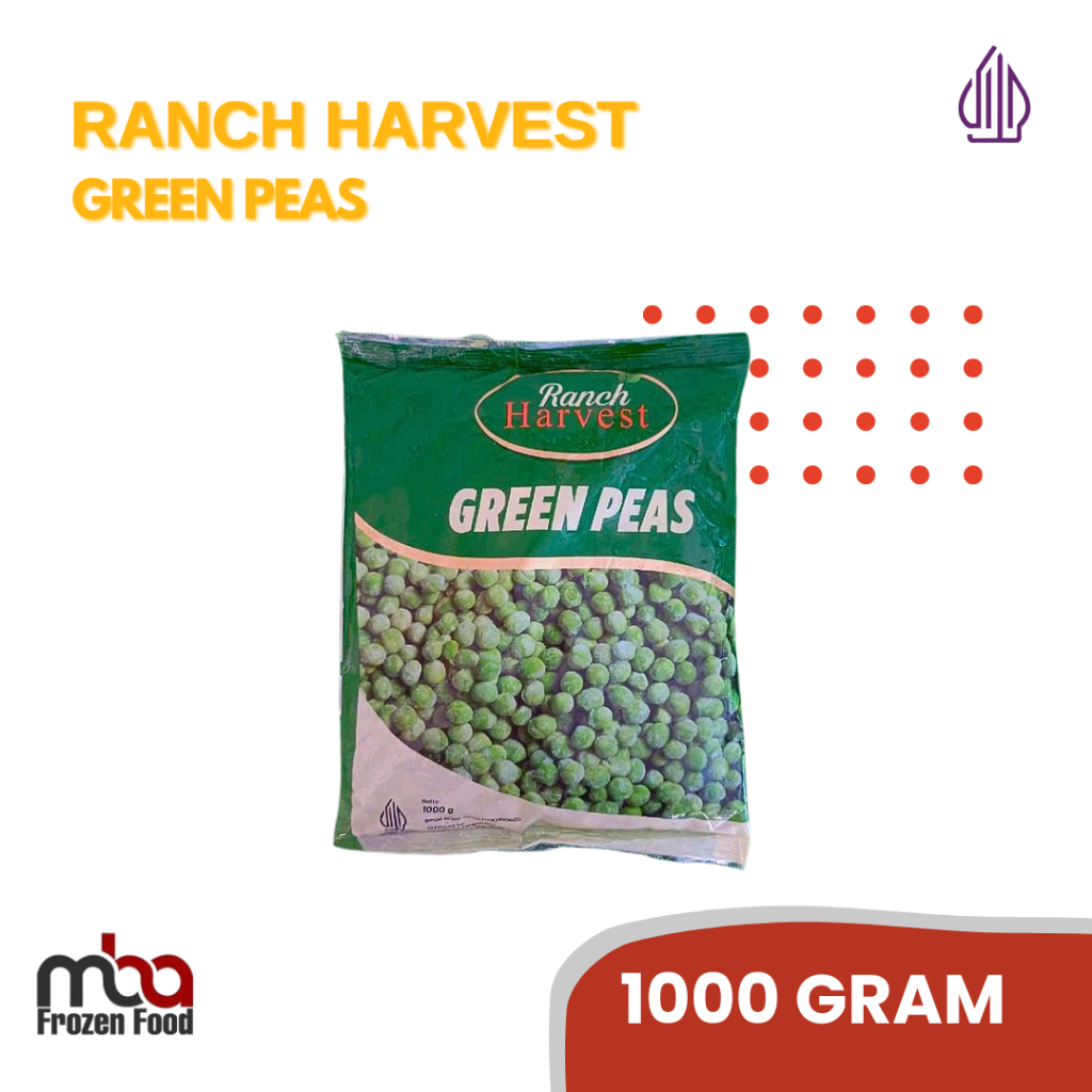 

Ranch Harvest Green peas 1 kg /Kacangpolong /Greenpeas /Masakan /Camilan /Bahanmasak /Frozenfood /Sayuran /Kacang /Kukus /Soup