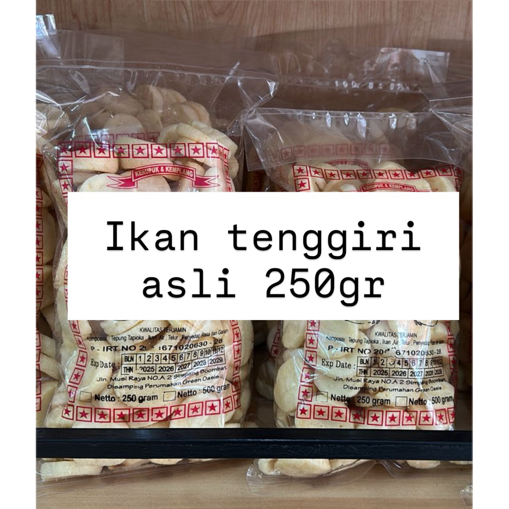 

kerupuk palembang kancing kecil asli ikan tenggiri 250gr