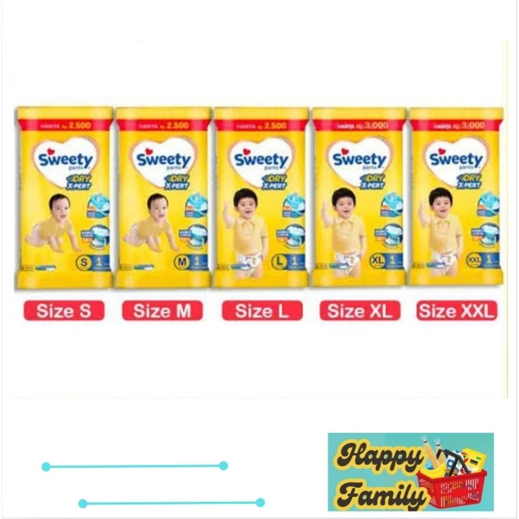 Sweety Dry X Pert S1 M1 L1 Xl1 Renceng Isi 6