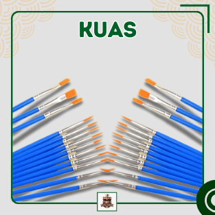 

Kuas Lukis Nylon Ujung Rata & Lancip | Cat Air Akrilik Minyak Kanvas Painting Brush Art Melukis Menggambar