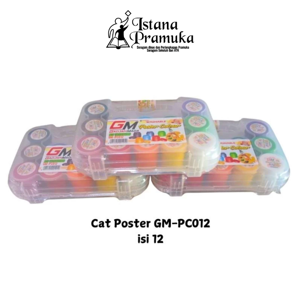 

(1set) Cat Poster GM-PC012/ Poster Colour GM-PC06 / Cat Lukis Kayu/Alat Lukis/Alat Gambar/Cat Poster Gajahmada - Istana Pramuka Gelora