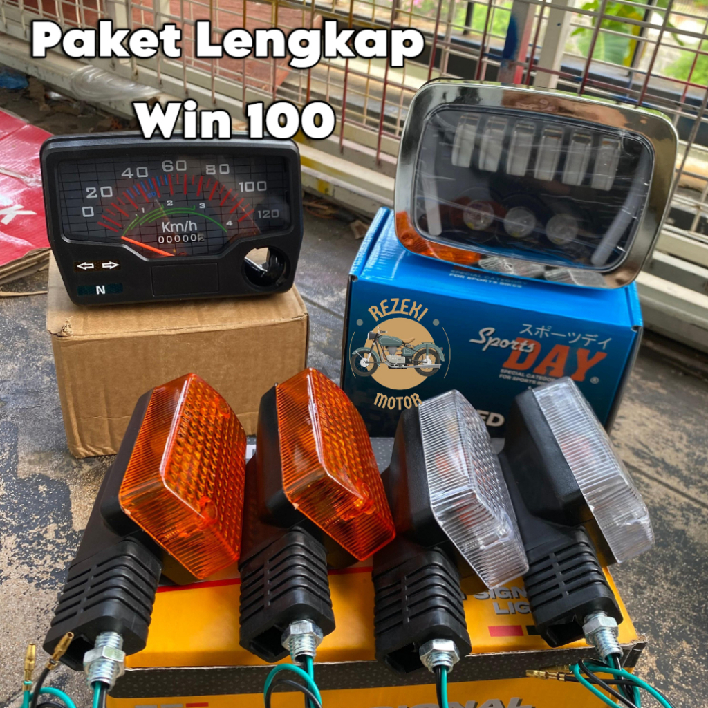 Paket Win Lampu Depan Led RGB Set Spidometer Speedometer WIN