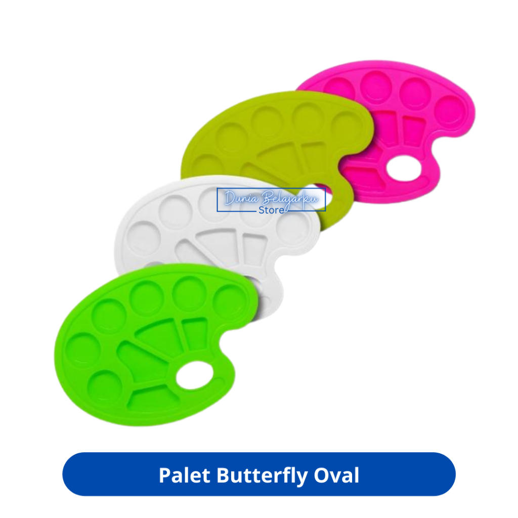 

Palet Lukis Cat Air Plastik Palette Butterfly Oval