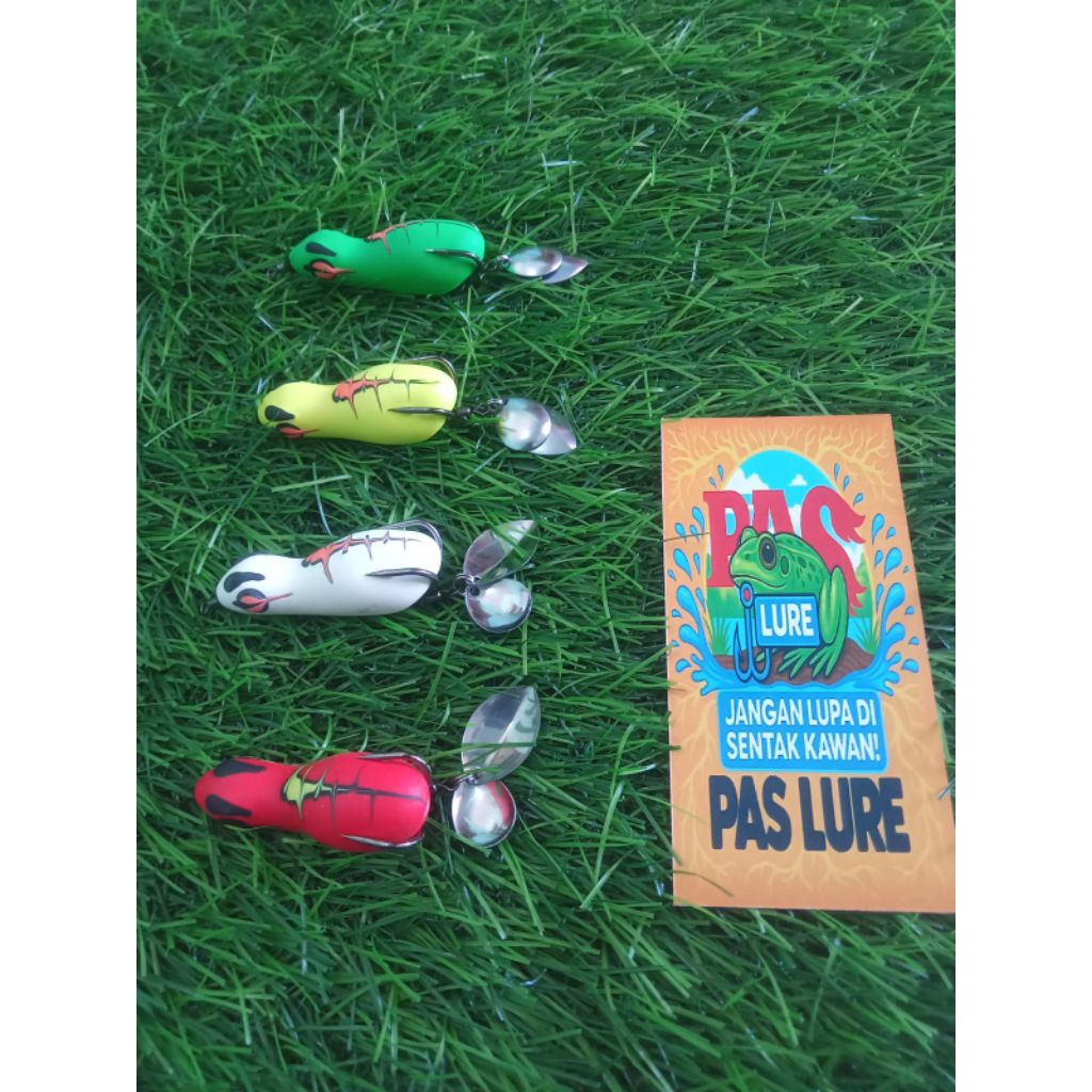 soft frog double blade berisik uk 5cm 6gr cocok untuk casting gabus dan toman hook tajam dan kuat ka