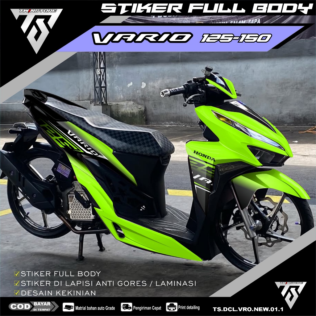 Sticker Decal Full Body Motor Honda Vario 125 150  Gen2 Tahun 2017 2018 2019 2020 2021 2022 Stiker S