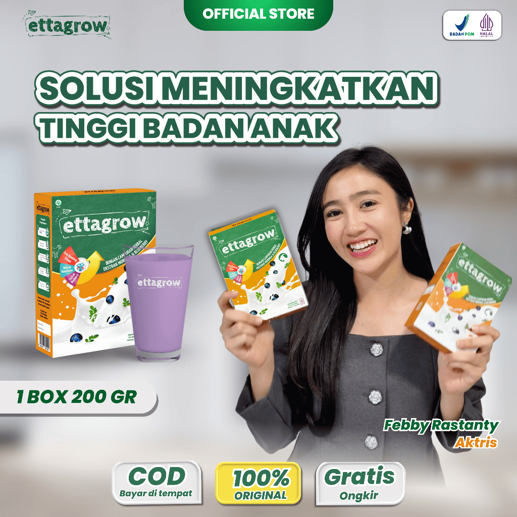 

Solusi Tinggi Badan Anak Naik - Ettagrow Susu Kambing Superfood Anak Kaya Nutrisi Original 100%