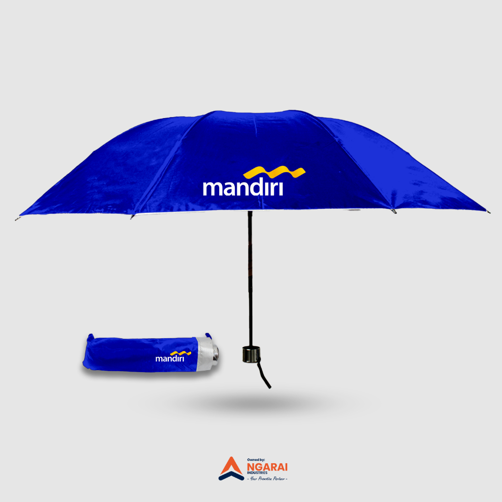 READY STOCK Ngarai Payung Lipat Souvenir Promosi Logo Bank Mandiri