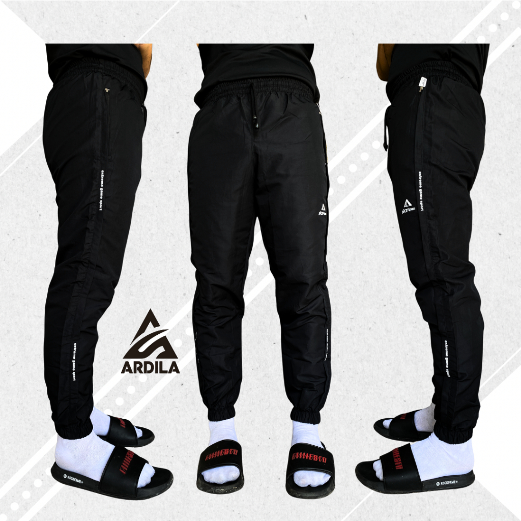 Celana Training Parasut Panjang Pria Wanita Jogger Pants Original Premium