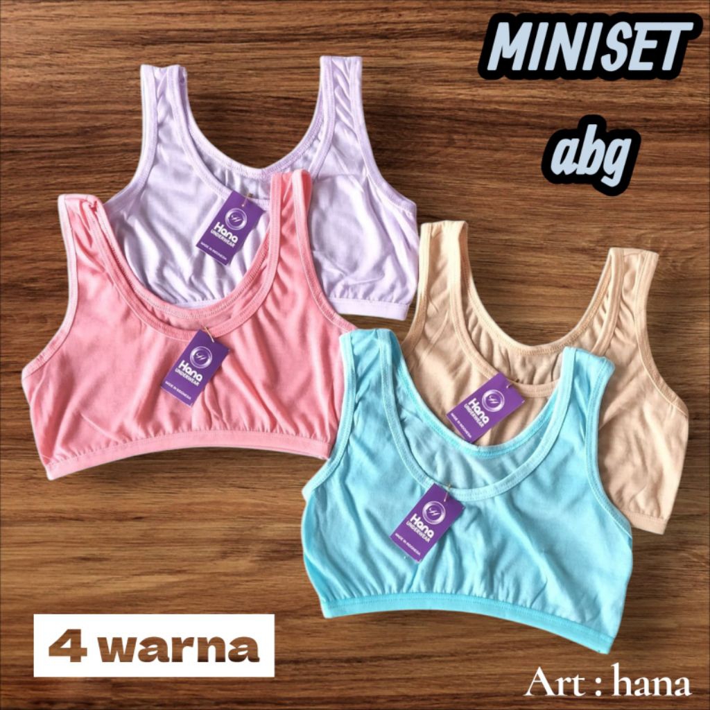 12 Pcs Miniset Warna Anak Remaja SD/SMP Bra Miniset Remaja Fashion hna