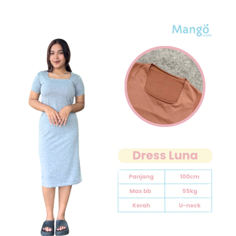 BEST SALE HOT DEALS MANGO - Long dress hitam dress hitam polos dress wanita bahan kaos