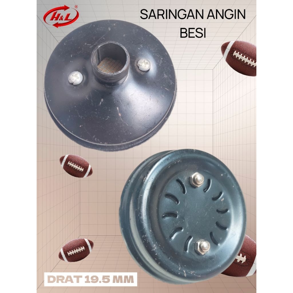 H&L Saringan Angin Besi Kompresor Drat 19.5 mm