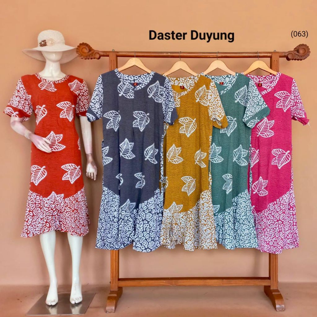 Daster rempel duyung by putri Diana resleting depan busui tali pinggang