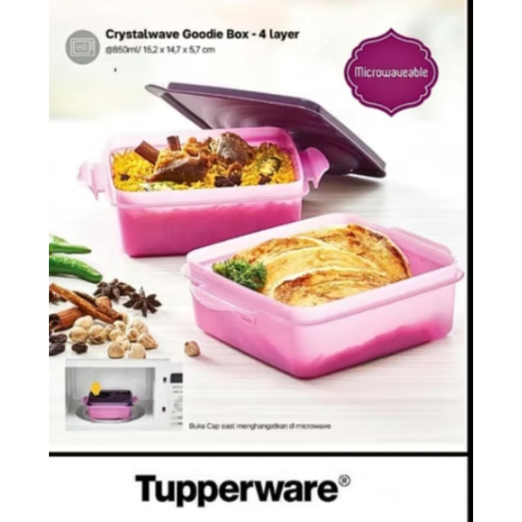 ORI-New Tupperware Crystalwave Goodie Box - satuan