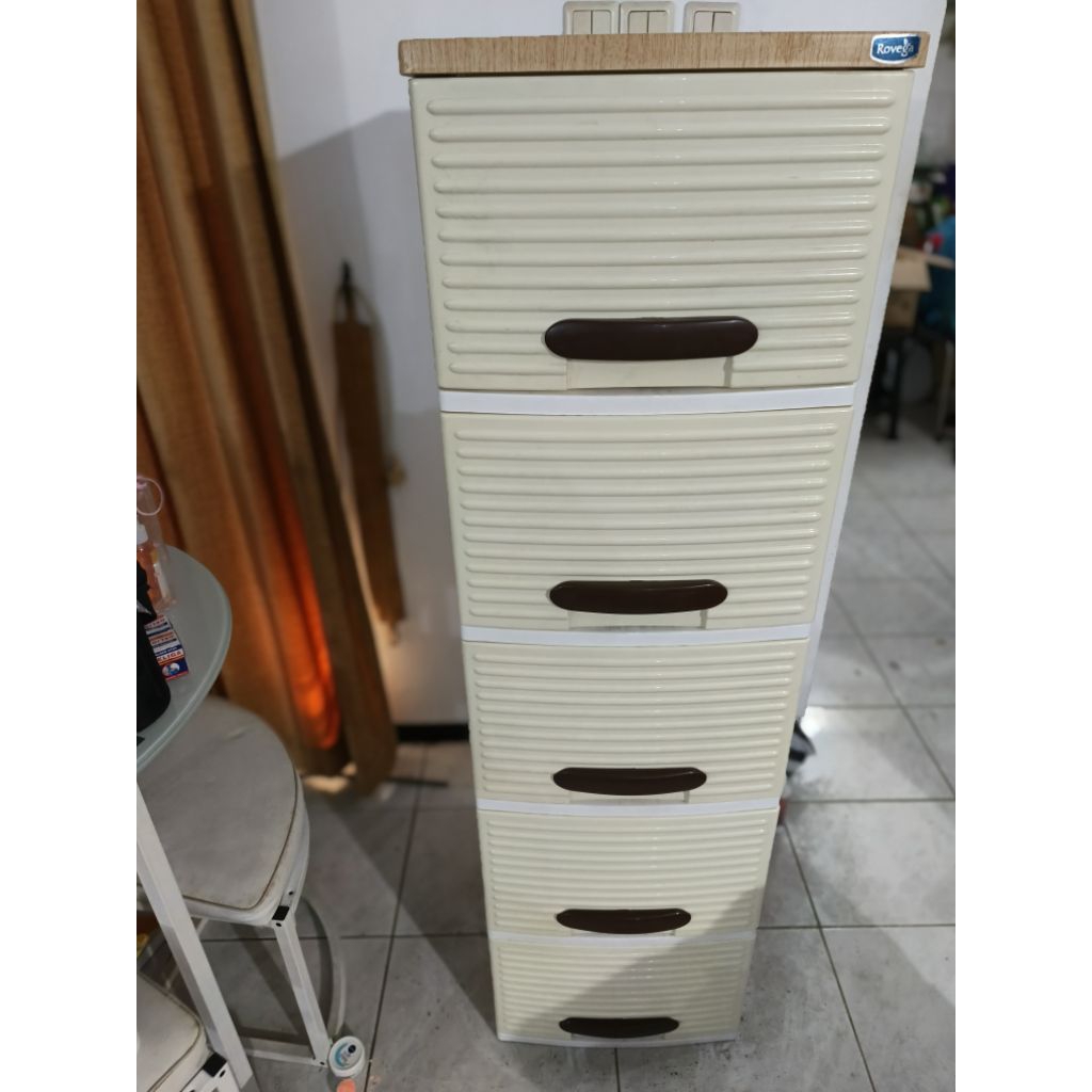 Lemari Plastik Container Susun 5 tingkat ROVEGA (SUPER TERMURAH) (Khusus SURABAYA)
