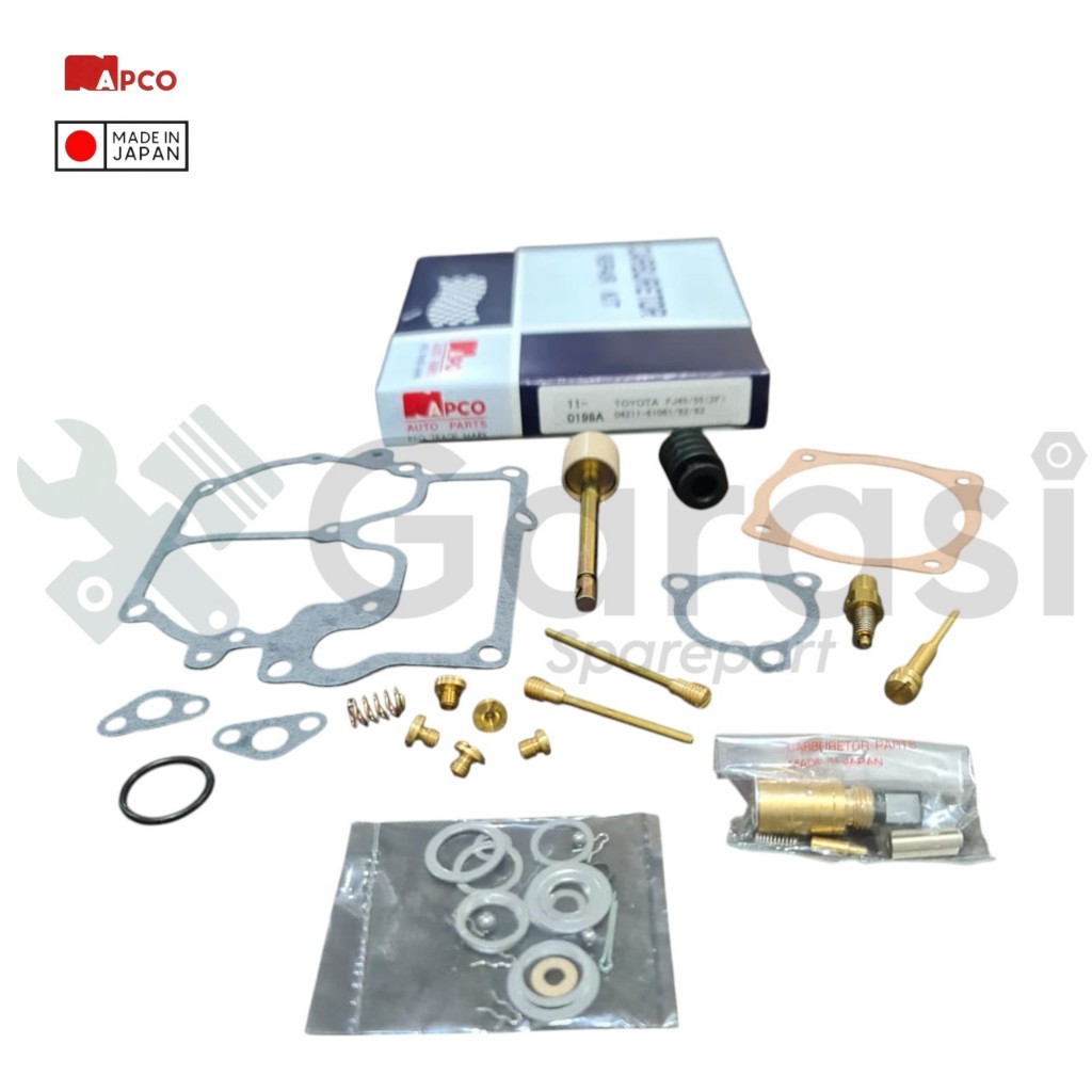 Kit Karburator 2F Hardtop Old Landcruiser Fj45 Fj55 Hartop 1975-1980 Napco Japan Repair Set ORI