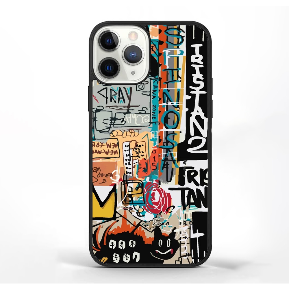 iPhone Case 16 15 14 13 12 11 X XR Xs 8 7 6 5 Plus Pro Max SE Softcase Basquiat Grafity