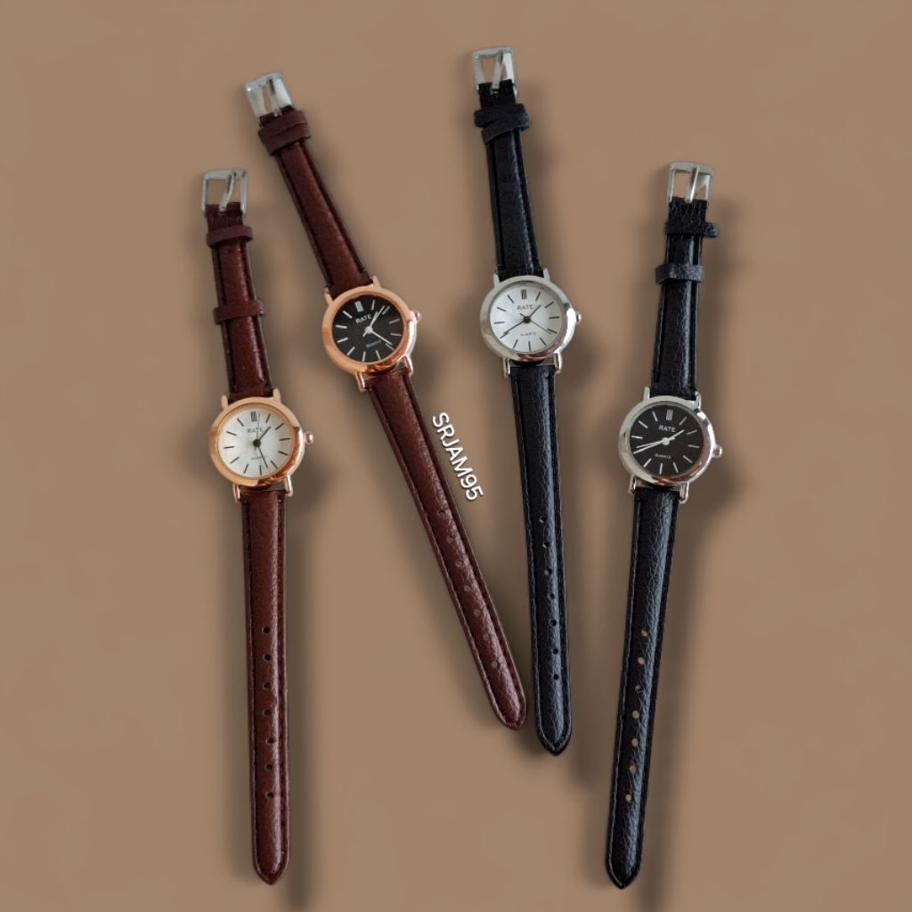Jam Tangan Wanita Diameter Kecil Bulat Korean Style Jam Tangan Kulit Fashion