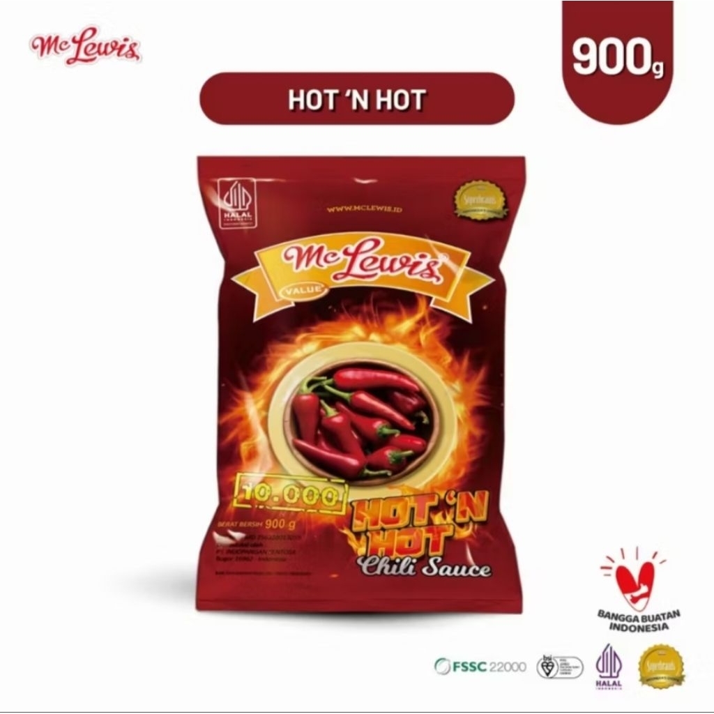 

MC Lewis hot n hot | MC Lewis saus hot 900g MQ frozen food