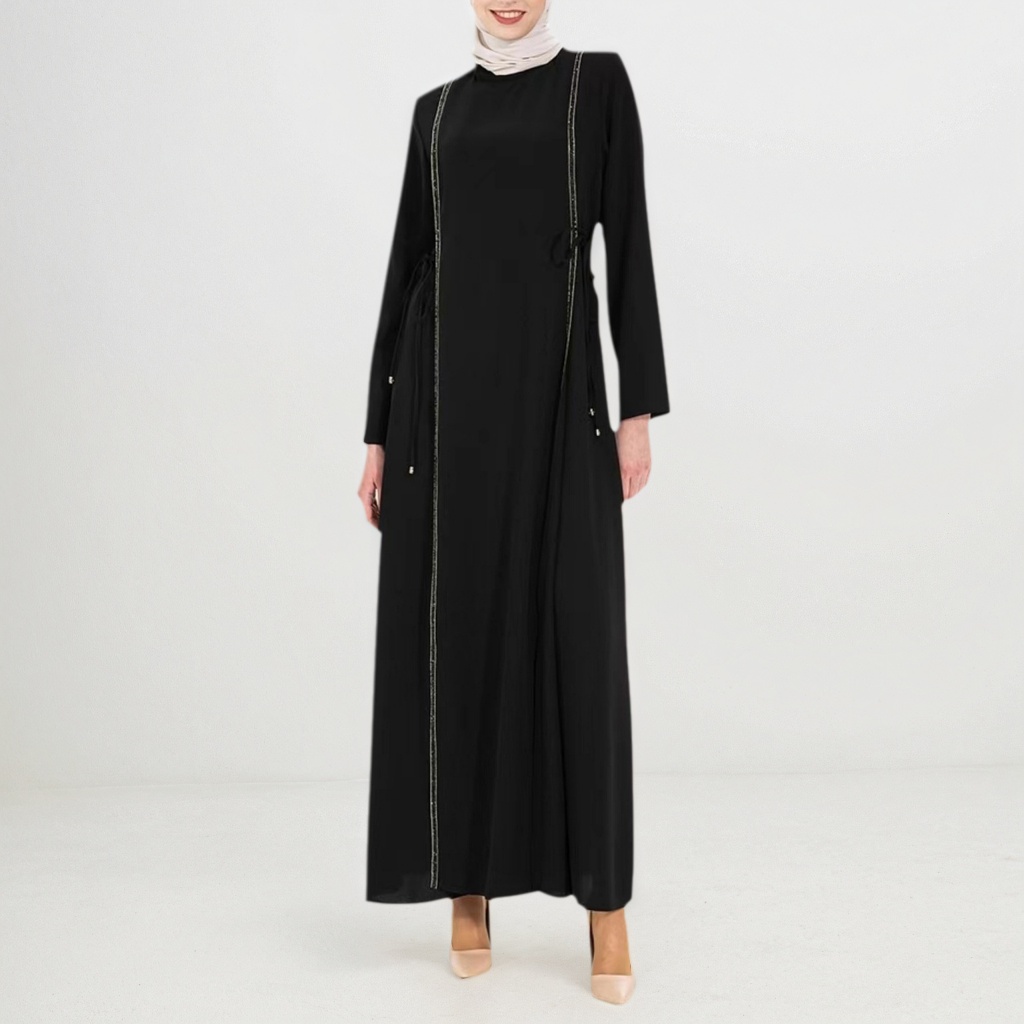 GDTima Gamis Mewah Elegan Gamis Hitam Gamis Polos Abaya Wanita Gamis Terbaru