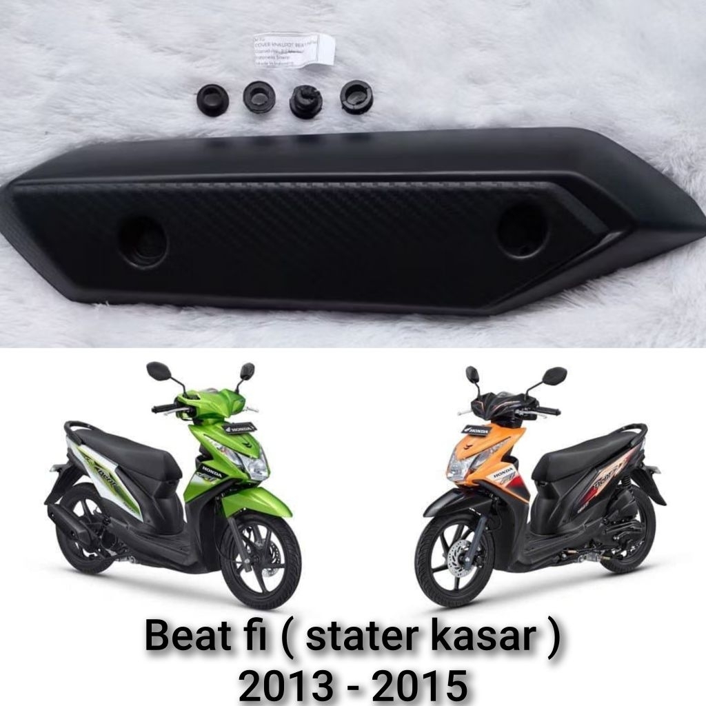 Pelindung knalpot cover tutup knalpot beat fi 2013-2015 sudah ada seal + bus besi tinggal pasang ori