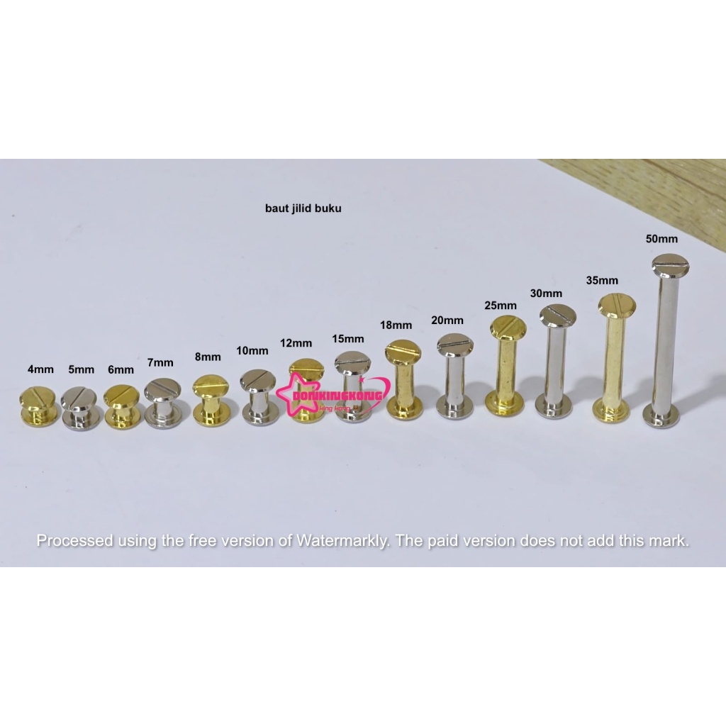 BAUT JILID BUKU/ BAUT MENU CAFE 5MMX 4CM - 50MM / PCS