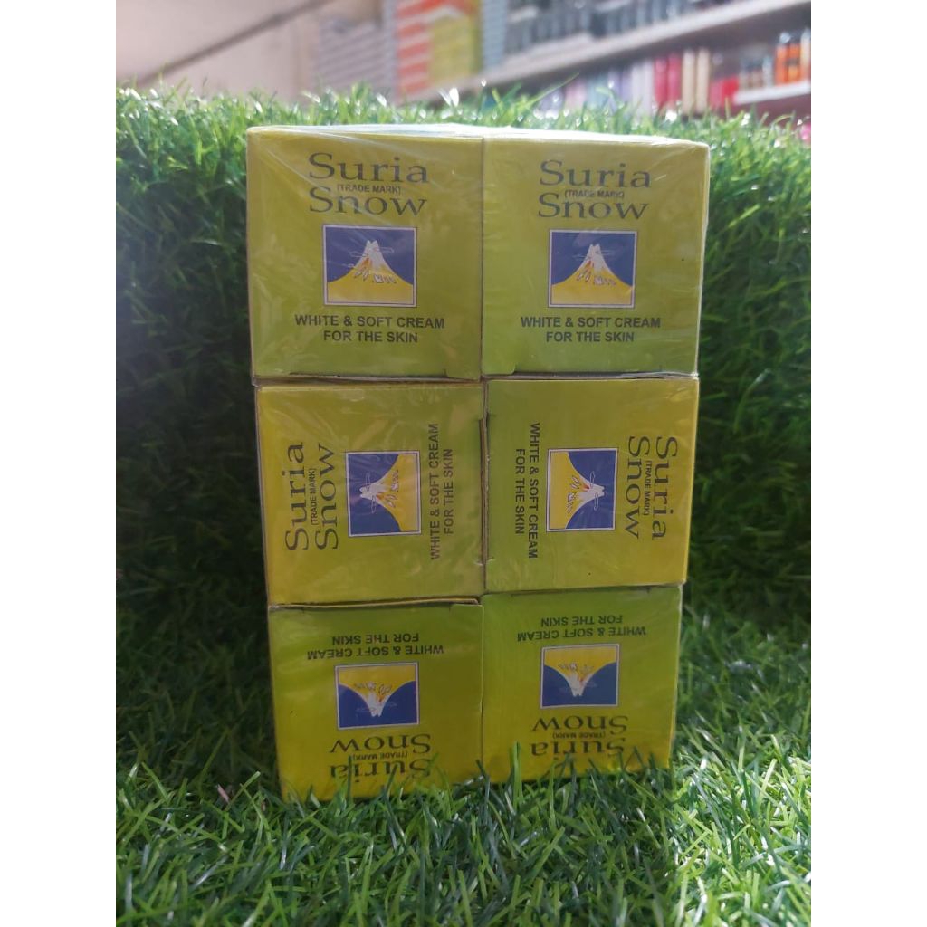 (6 PCS ) SURIA SNOW WHITE& SOFT CREAM 60 gr/ Pelembab Wajah/ Hazeline