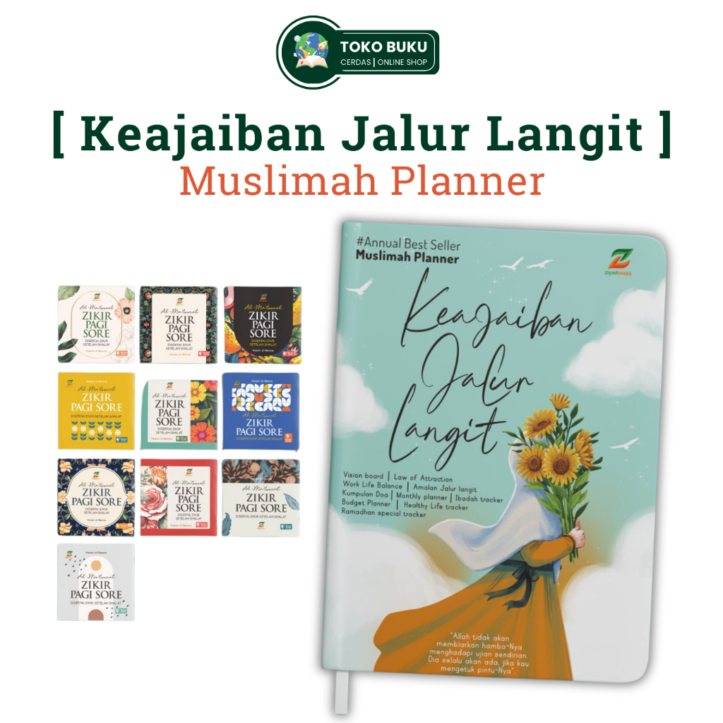60kelao - Buku Muslimah Planner Agenda 2025 - Catatan Harian Jurnal Islami Keajaiban Langit