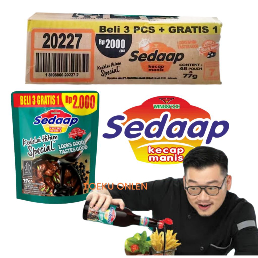 KECAP SEDAP 2000 1DUS 48PCS KEDELAI HITAM SPECIAL