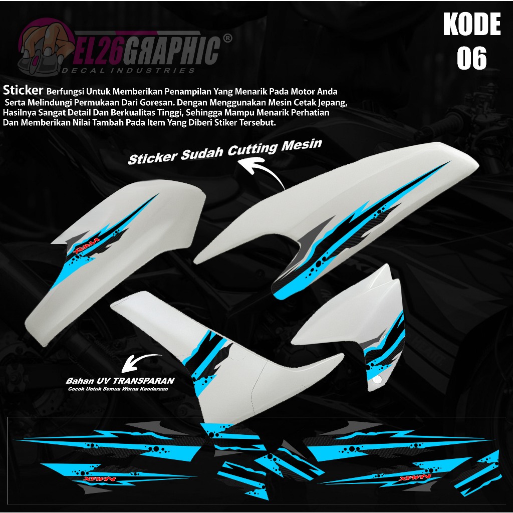 06 STRIPING YAMAHA NMAX OLD VARIASI - STICKER VARIASI MOTOR NMAX OLD