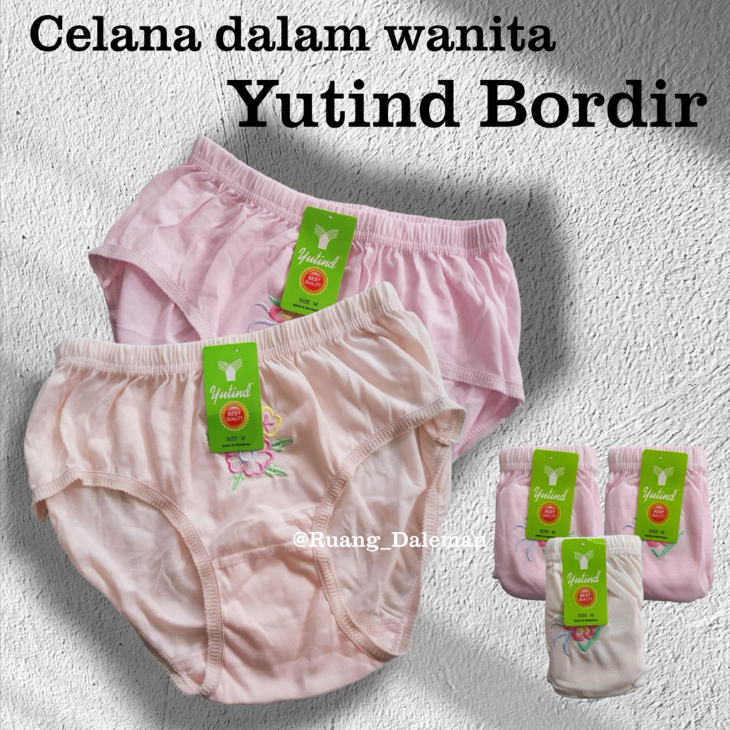 (GROSIR) CELANA DALAM YUTIND SABLON/BORDIR , CELANA DALAM WANITA , CELANA DALAM DEWASA