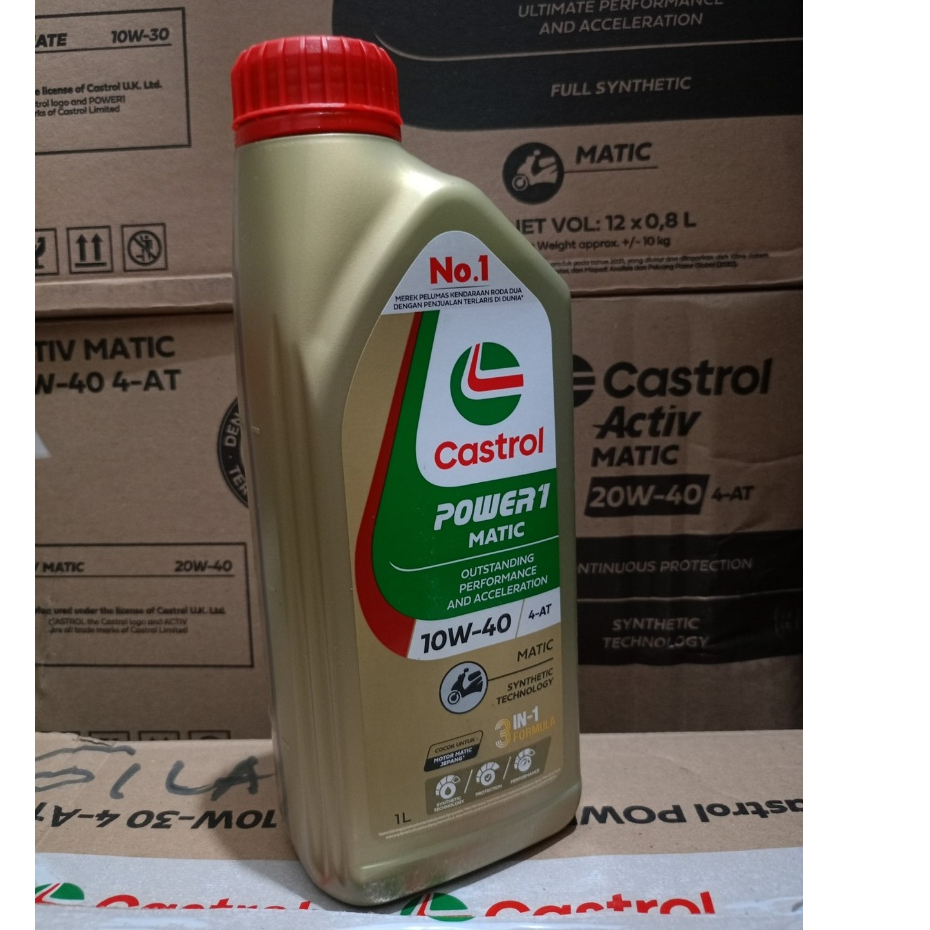 OLI MESIN CASTROL POWER 1 MATIC SAE 10W-40 1LITER