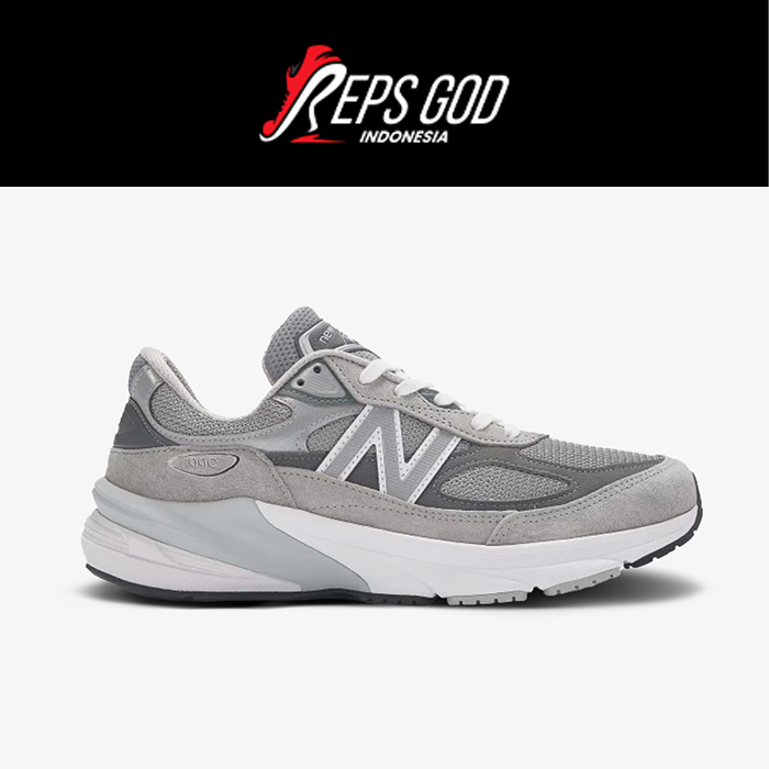 Sepatu Sepatu NB 990V6 990 V6 Made in USA Grey White Casual Gym Olahraga Jogging Joging Pria Wanita 