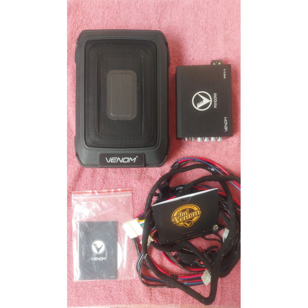 Subwoofer kolong Venom VX 6.8 PB + DSP Venom VPR-3.4 + kabel pnp