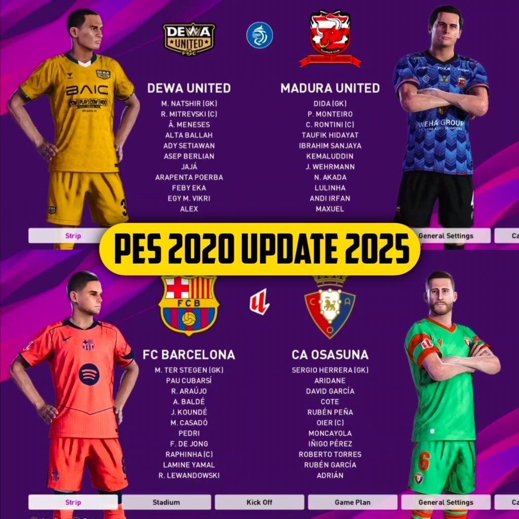 OPTION FILE PATCH PES 2020 UPDATE 2025 PS4/PS5 ORIGINAL
