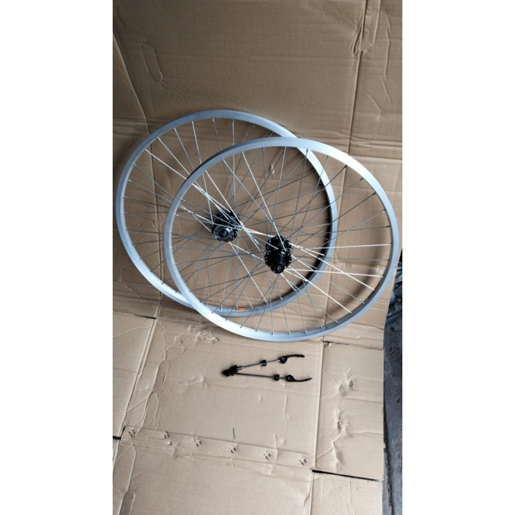 Wheelset Velg Sepeda 26 Araya Hub Odesy Model Casette Slop 1 Set Roda Depan Belakang