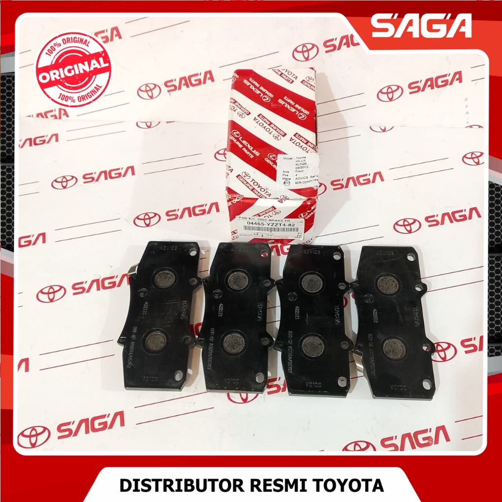 SAGA | Brake Pad / Kampas Rem Depan Fortuner 2012 Original 04465-YZZR5-82(YZZT4-82)