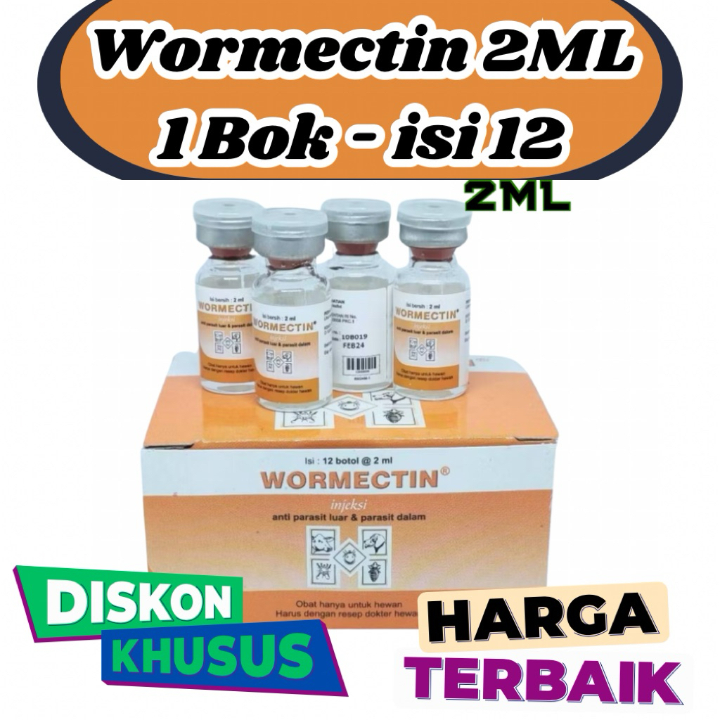 Wormectin 2ml 1 box isi 12 - Medion - 100% Original