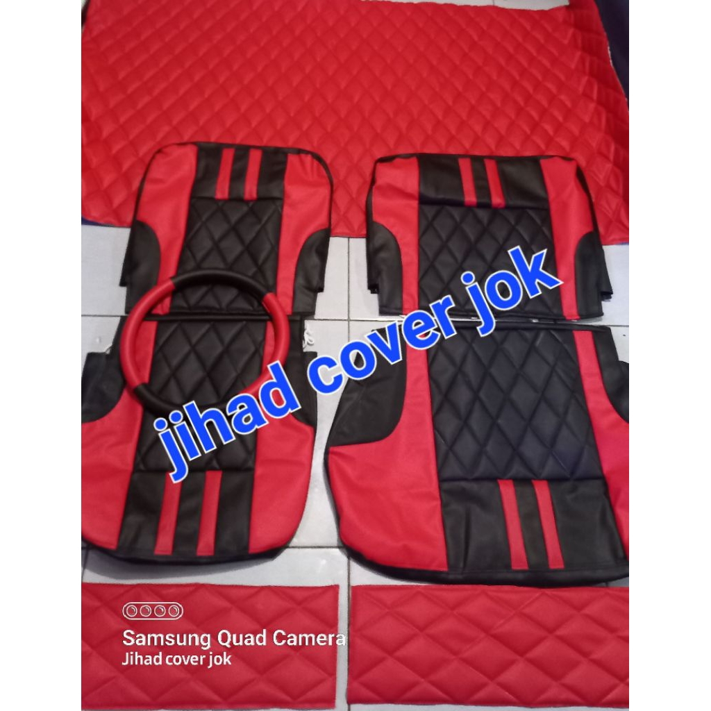 sarung jok Grand max plus kabin dan pilar pilar bonus sarung stir