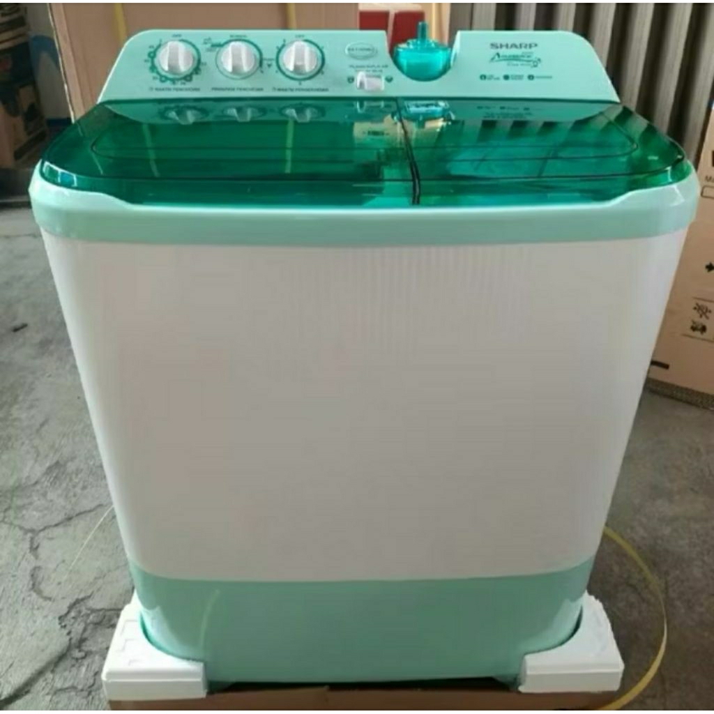 MESIN CUCI SHARP 2 TABUNG 10KG 1070/MESIN CUCI SHARP 10KG 2 TABUNG 1070/SHARP MESIN CUCI 2 TABUNG 10