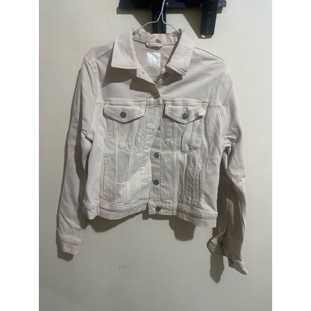 H&M CREAM DENIM JACKET