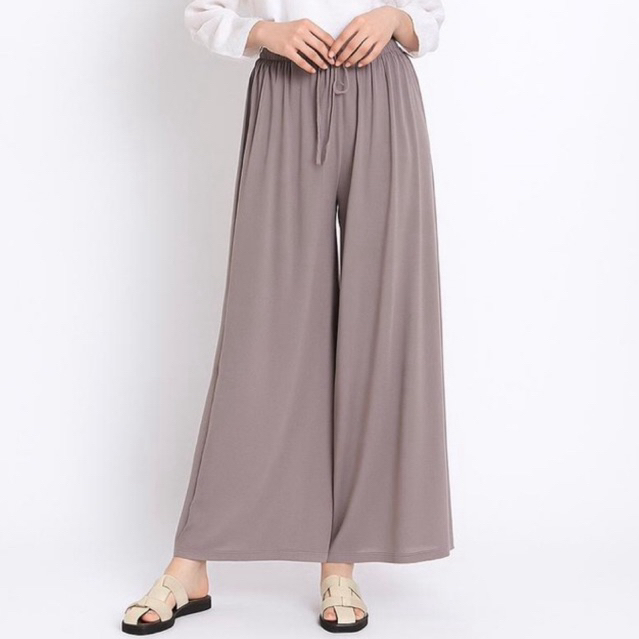 Celana Kulot Wanita Jumbo Rayon Tali Serut highwaist wanita jumbo